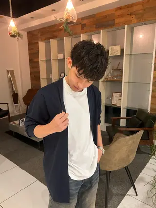 パーマ メンズ 髪質改善/ストレート パーマ長久手/ひかるのヘアスタイル