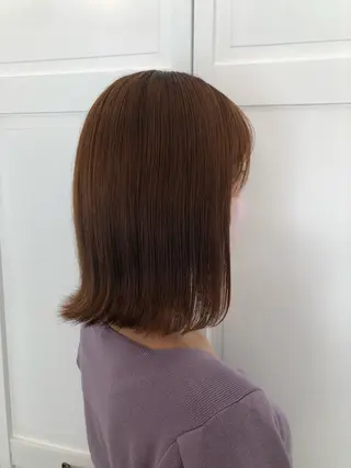 カラー ブリーチカラー🎀 韓国風/寺門美優のヘアスタイル