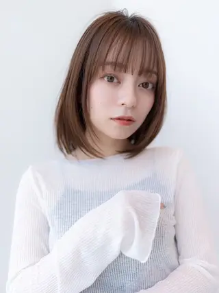 ミディアム 韓国ヘア⭐︎髪質改善 io（イオ）のヘアスタイル