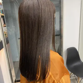 カラー セミロング ♡韓国ヘア♡ ブリーチ✨ハイトーンのヘアスタイル