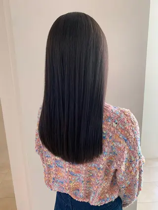 ロング 顔まわりカット✄ ベージュカラー🧸のヘアスタイル