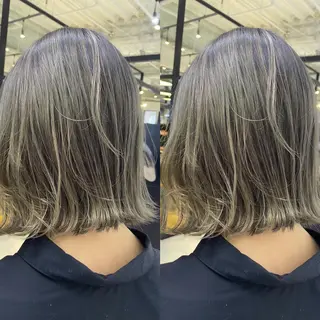 ミディアム カラー ハイトーンヘア/ 島崎　タクミのヘアスタイル