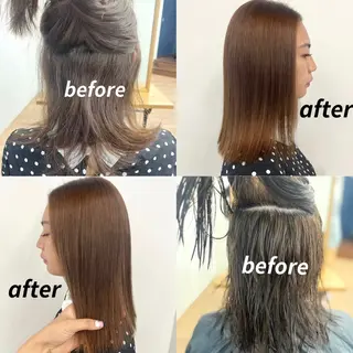 セミロング カラー ヘアアレンジ HIROKO / 透明感暖色カラー🎀のヘアスタイル
