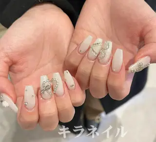 ネイル 🍑長さだし ワンホン💅モモコのネイルデザイン