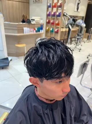 ショート パーマ メンズ SENA 再現性 パーマと縮毛矯正のヘアスタイル