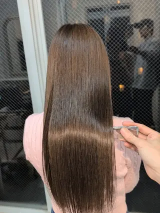 ロング パーマ 髪質改善.縮毛矯正 ×韓国ヘアyukiのヘアスタイル