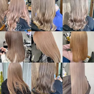 セミロング カラー Lull1人美容室 バレイヤージュのヘアスタイル