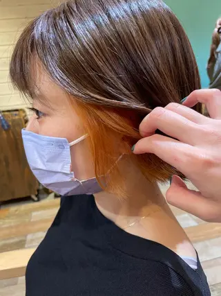 ショート カラー 石渡このみ 🍊レイヤーカットのヘアスタイル