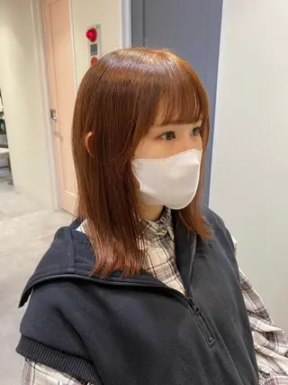ミディアム カラー HANAME 原宿美容室のヘアスタイル