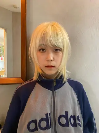 ミディアム カラー Agu  hair rupia 金沢店所属・金沢美容室/ 艶髪/夜営業/JINのヘアスタイル