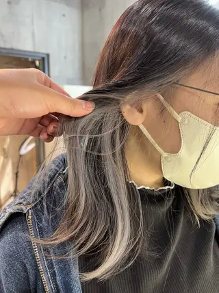 ミディアム カラー ヘアアレンジ キッズ ネイル マツエク・マツパ アイブロウ 韓国/顔周り/透明感 /レイヤー/ひなたのヘアスタイル