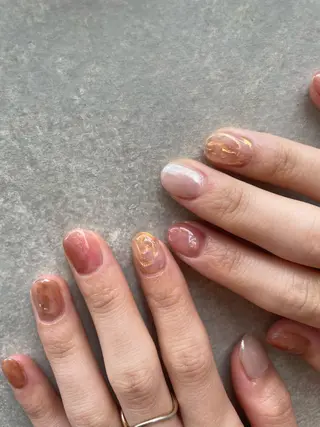 ネイル 【淡色color/ nail】maikoのネイルデザイン