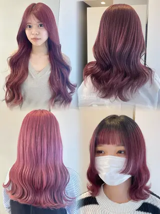 セミロング カラー 💋ハイトーンデザイ ンヘア💋A'nyuのヘアスタイル