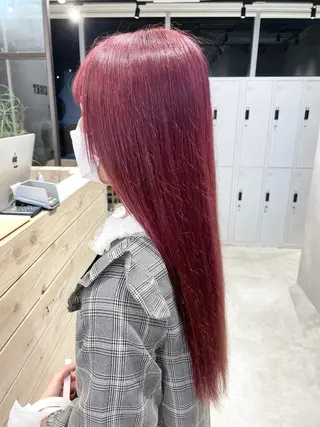 ロング カラー ハイトーン×レイヤー ／遠藤将太のヘアスタイル