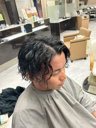 ミディアム パーマ メンズ メンズパーマ 💈後閑和真💈のヘアスタイル