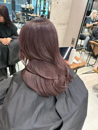 セミロング カラー KAEDE🌺Wカ ラー/ホワイトカラーのヘアスタイル