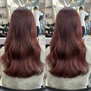 ロング カラー 髪質改善🩵縮毛矯正 代々木/木下のヘアスタイル