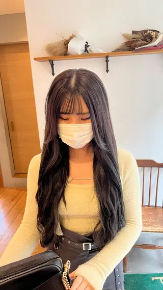 ロング カラー ミディアムレイヤー/ 艶カラー🎀 emiのヘアスタイル