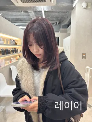 ミディアム カラー 韓国ヘア🇰🇷/ 巻き髪/MAAYAのヘアスタイル