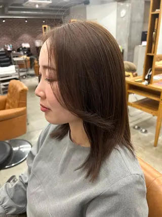 ミディアム カラー 🌼髪質改善/透明感 艶髪タケドミのヘアスタイル
