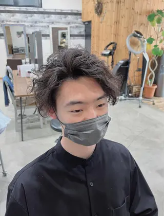 パーマ ヘアアレンジ メンズ キッズ 五反田　美容院☆張 明星☆韓国ヘアのヘアスタイル