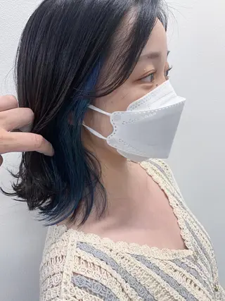 ミディアム カラー Libre 西野圭一のヘアスタイル