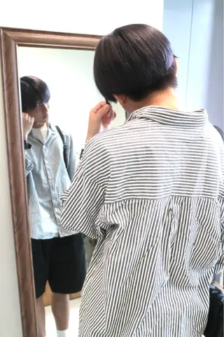 ショート カラー カーリーパーマ/ 透明ｶﾗｰ/MIKUのヘアスタイル