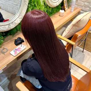 ロング カラー 横浜|韓国レイヤー| 暖色カラー|まなとのヘアスタイル
