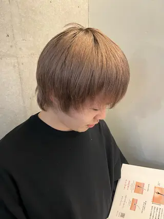 ショート カラー メンズ 韓国ボブ/ハッシュ カットKIRAのヘアスタイル
