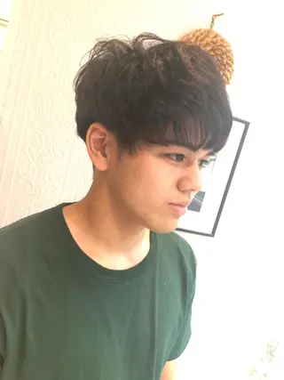 ショート パーマ メンズ 🍀富久 永梨🧸のヘアスタイル