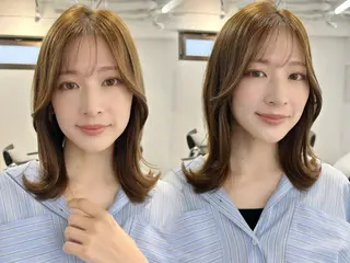 ミディアム カラー 池袋/レイヤー/ 顔まわり/taigaのヘアスタイル