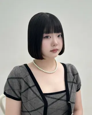 ショート カラー ヘアアレンジ 縮毛矯正🤍 盛れるボブ/ひかりのヘアスタイル