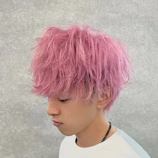 ショート カラー パーマ ヘアアレンジ メンズ 仕上がり満足度No. 1🔥BLUCK🔥のヘアスタイル