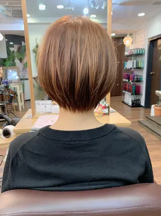 ショート 縮毛矯正/ショート/ レイヤー/畑中正敏のヘアスタイル