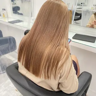 セミロング カラー ヘアアレンジ 🤍韓国ヘア特化 🤍力丸🤍のヘアスタイル
