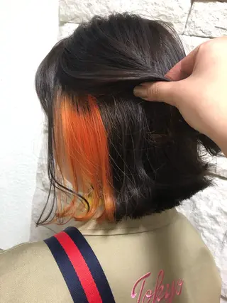 ショート カラー ヘアアレンジ メンズ キッズ ネイル マツエク・マツパ 透明感カラー🤎 ゆりのヘアスタイル