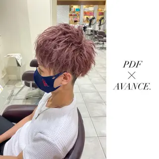 ショート カラー メンズ AVANCE.難波 店長 松元のヘアスタイル