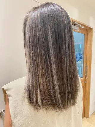 ミディアム カラー kawabe maikoのヘアスタイル