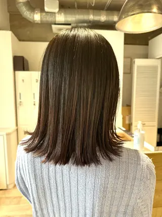 ミディアム Annie 吉田 裕美のヘアスタイル