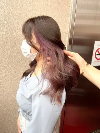 セミロング カラー ヘアアレンジ 新宿/レイヤー特化 韓国ヘア/海外ヘアのヘアスタイル
