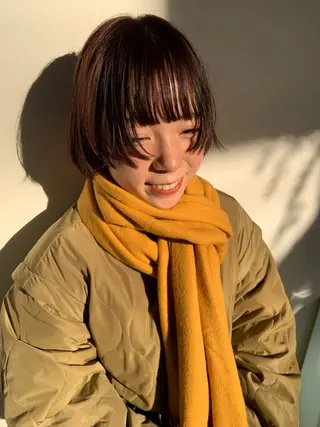 ショート mirai/レイヤー ボブ/デザインのヘアスタイル