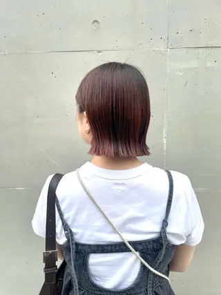 ミディアム 韓国ナチュラル・ ベージュ/落合夏希のヘアスタイル