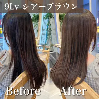ロング カラー ブリーチなし✨艶髪 カラー𓃲YAGIのヘアスタイル