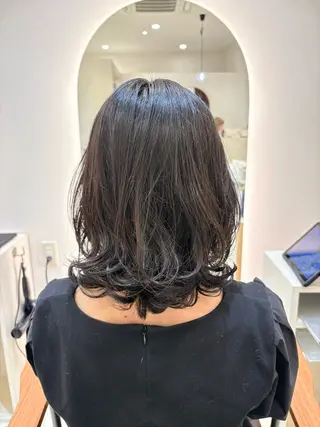 ミディアム パーマ ゆうな VISAGE dioのヘアスタイル