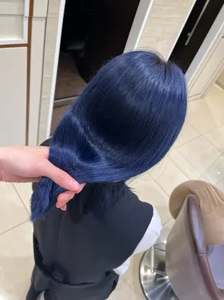 セミロング カラー SANA/ツヤカラー /カット大船のヘアスタイル