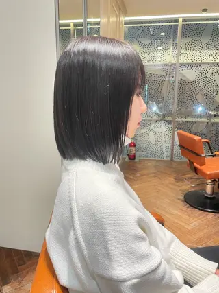 ミディアム カラー 頭から整える美容師 松田のヘアスタイル