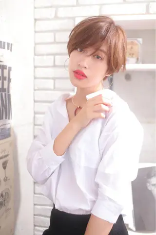 ショート カラー パーマ 髪質改善、縮毛矯正 店長浅野太郎のヘアスタイル