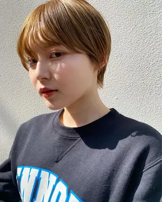 ショート カラー 嶋佐 昌大 シマサマオのヘアスタイル