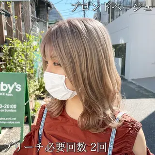 ミディアム カラー シールエクステ☀️ L.O.G村岡健一のヘアスタイル