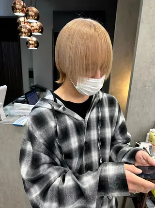 ショート カラー メンズ AYAKASA 暖色カラー/レイヤーのヘアスタイル